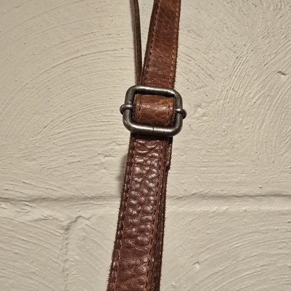 Vilenca Holland Woven Leather Crossbody Saddle Bag Purse Brown Boho Western. - Picture 5 of 13